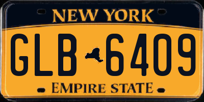 NY license plate GLB6409