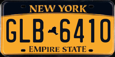 NY license plate GLB6410