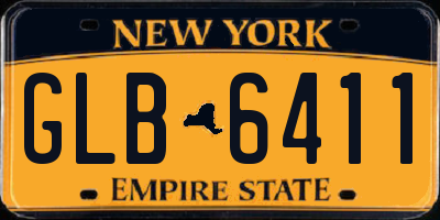 NY license plate GLB6411