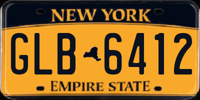 NY license plate GLB6412