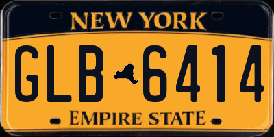 NY license plate GLB6414