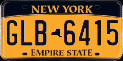 NY license plate GLB6415