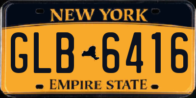 NY license plate GLB6416