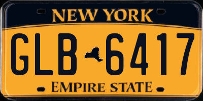 NY license plate GLB6417