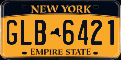 NY license plate GLB6421