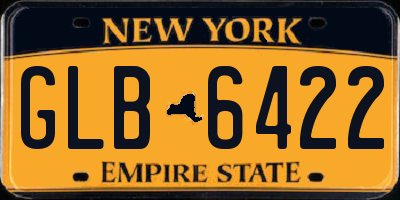 NY license plate GLB6422