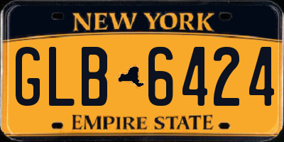 NY license plate GLB6424