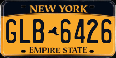 NY license plate GLB6426