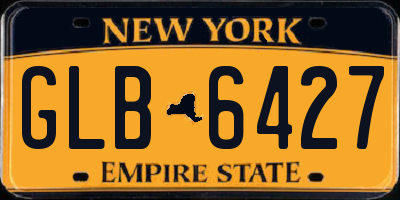 NY license plate GLB6427