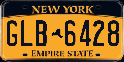 NY license plate GLB6428