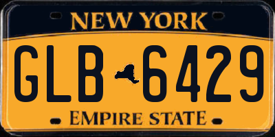 NY license plate GLB6429