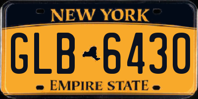 NY license plate GLB6430