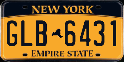 NY license plate GLB6431