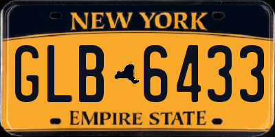 NY license plate GLB6433