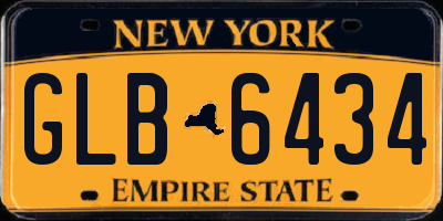 NY license plate GLB6434