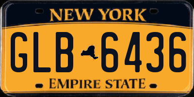 NY license plate GLB6436
