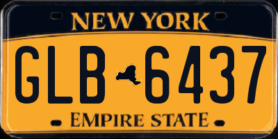 NY license plate GLB6437