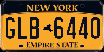 NY license plate GLB6440