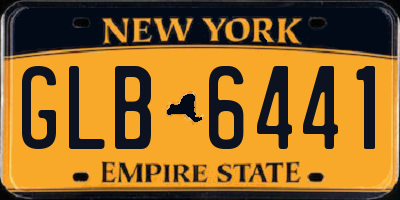 NY license plate GLB6441