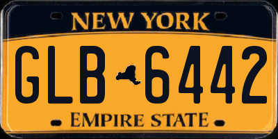 NY license plate GLB6442