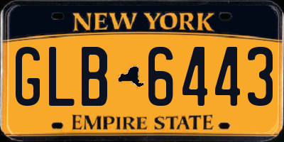 NY license plate GLB6443