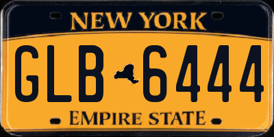 NY license plate GLB6444