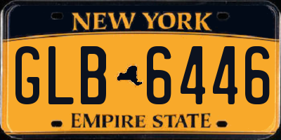 NY license plate GLB6446