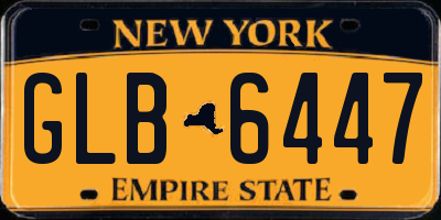 NY license plate GLB6447