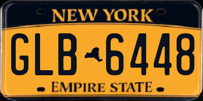 NY license plate GLB6448