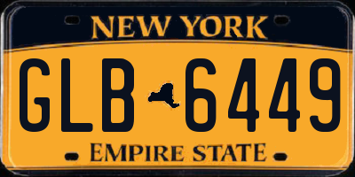 NY license plate GLB6449