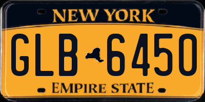 NY license plate GLB6450