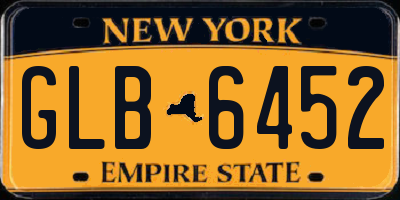 NY license plate GLB6452