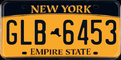 NY license plate GLB6453