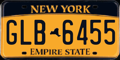 NY license plate GLB6455