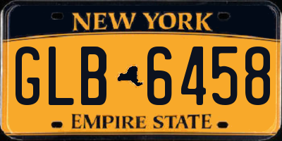 NY license plate GLB6458