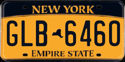 NY license plate GLB6460