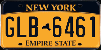 NY license plate GLB6461