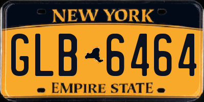 NY license plate GLB6464