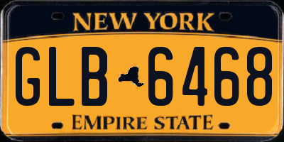 NY license plate GLB6468