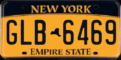 NY license plate GLB6469