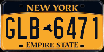 NY license plate GLB6471