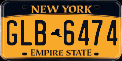 NY license plate GLB6474