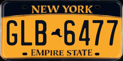 NY license plate GLB6477