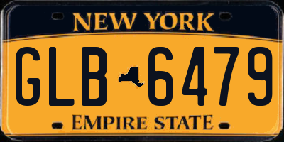 NY license plate GLB6479