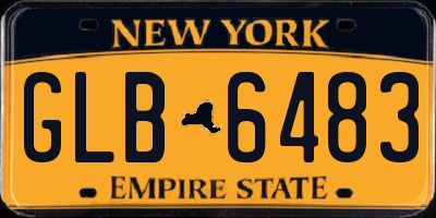 NY license plate GLB6483