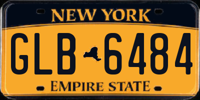 NY license plate GLB6484