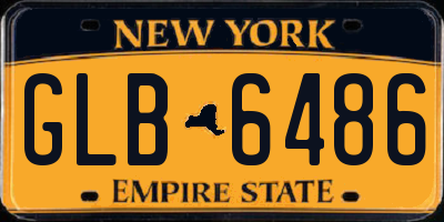 NY license plate GLB6486
