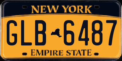 NY license plate GLB6487