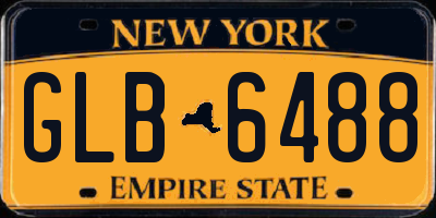NY license plate GLB6488