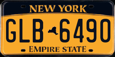 NY license plate GLB6490